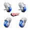 Service Caster 3.5 Inch Blue Polyurethane Wheel Swivel Bolt Hole Caster Set with 2 Brake SCC SCC-BH20S3514-PPUB-BLUE-TLB-2-S-2 - alternate 6